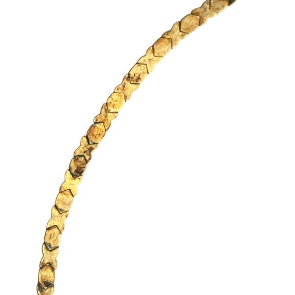 Brilliance Hugs Kisses XO Gold over 925 Sterling Silver Bracelet 8" Fine Jewelry - Picture 8 of 16